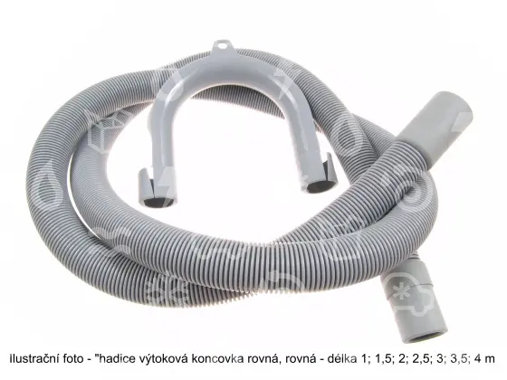 hadice vypouštěcí 3,5 m koncovka rovná - rovná